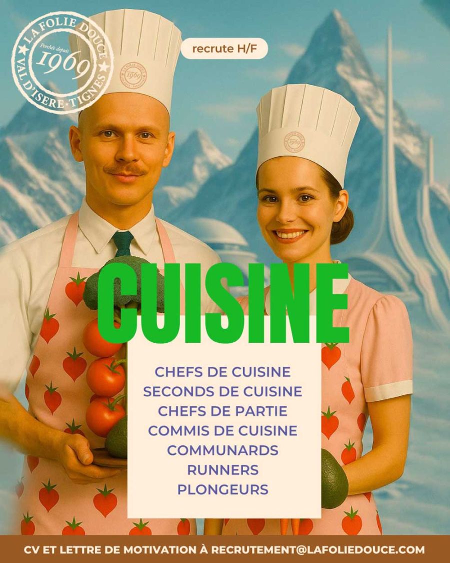 Recrutement folie Douce postes cuisine