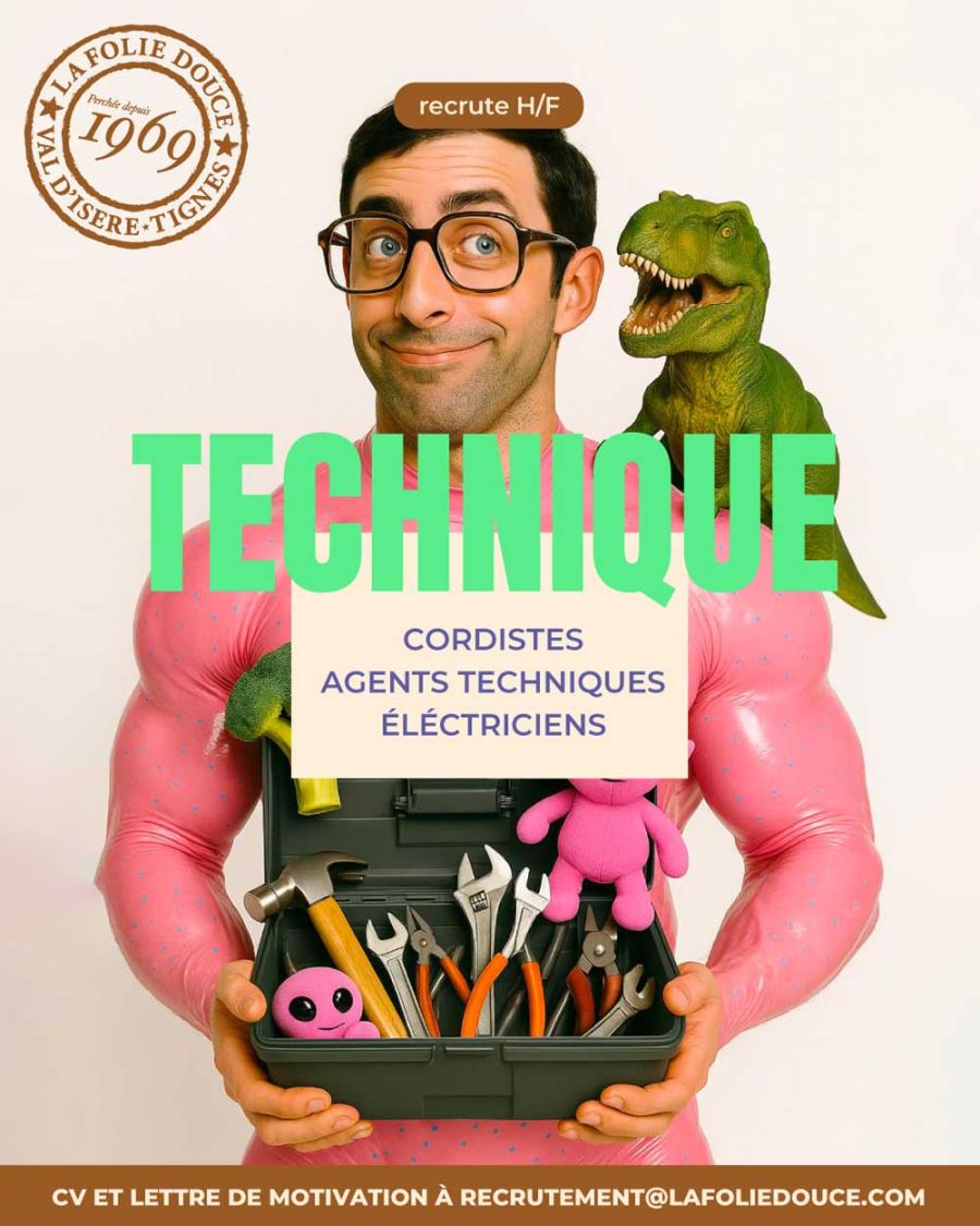Recrutement folie Douce postes maintenance
